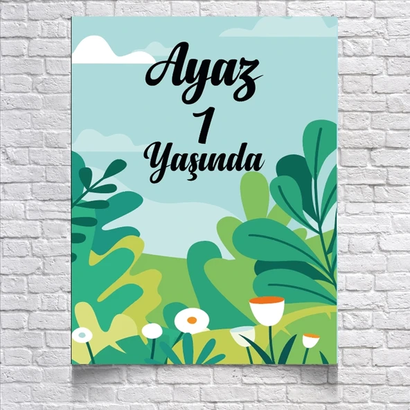 Yaz Temalı Doğum Günü Afişi 50X70 cm ürün görseli 1