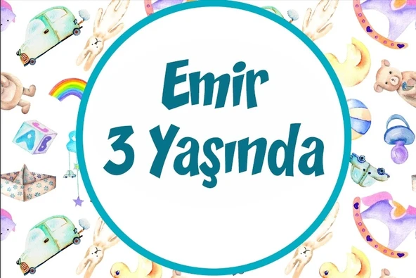 Oyuncaklar Temalı Doğum Günü Afişi 50X70 cm ürün görseli 1