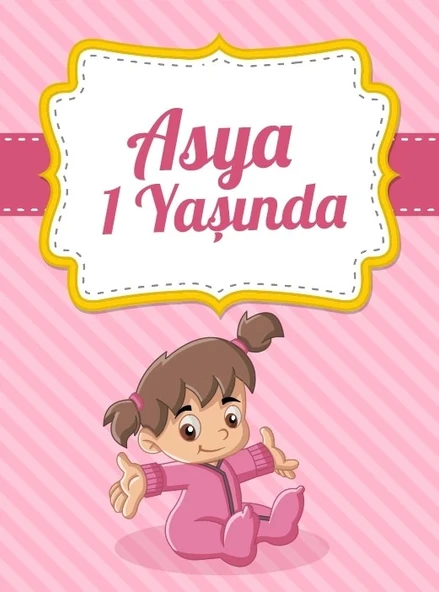 Kız Bebek Temalı Doğum Günü Afişi 50X70 cm ürün görseli 1