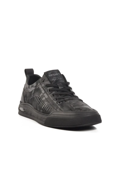 Siyah Hafif Esnek Erkek Sneaker - Resim 3