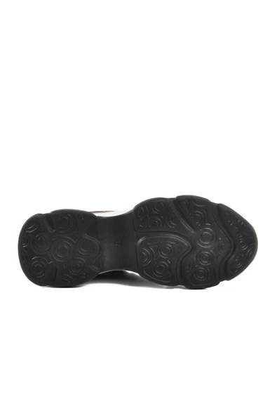 Siyah Yüksek Taban Kadın Sneaker - Resim 5