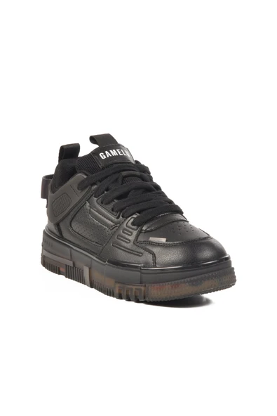 Siyah Memory Foam Unisex Sneaker - Resim 3