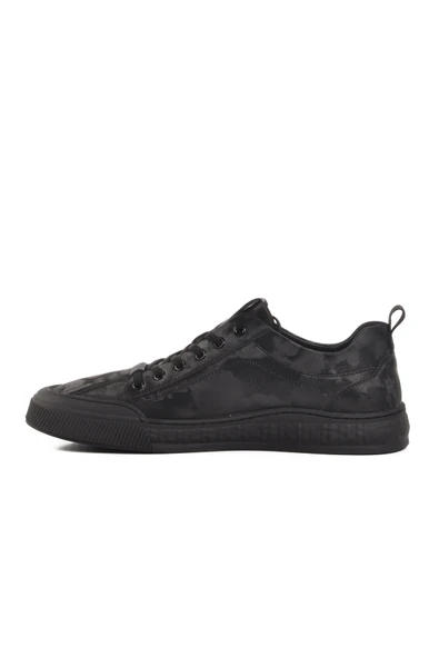 Siyah Hafif Esnek Erkek Sneaker - Resim 2