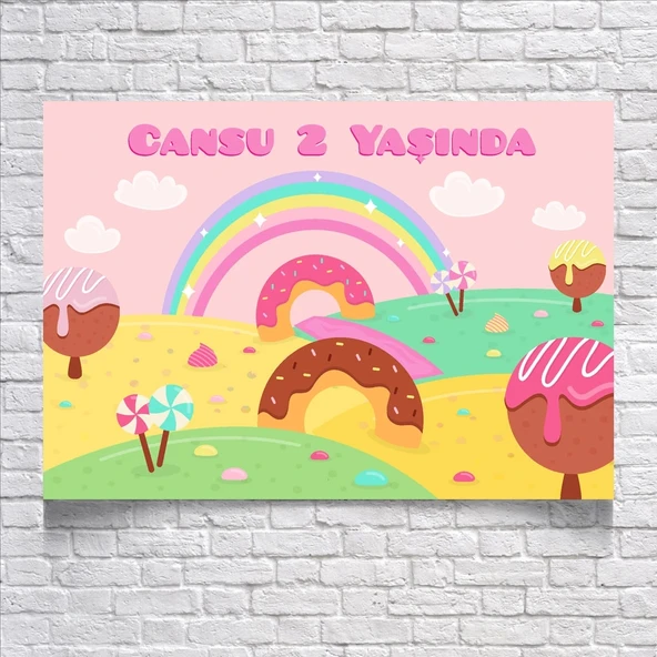 Pastane Temalı Doğum Günü Afişi 70X100 cm ürün görseli 1