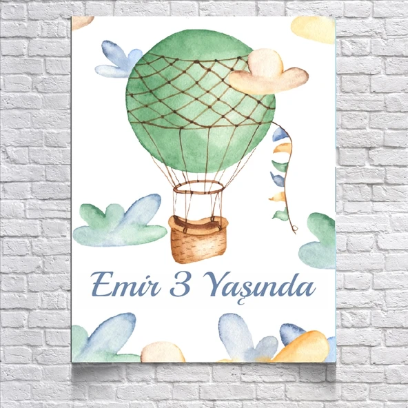 Balon Temalı Doğum Günü Afişi 70X100 cm ürün görseli 1