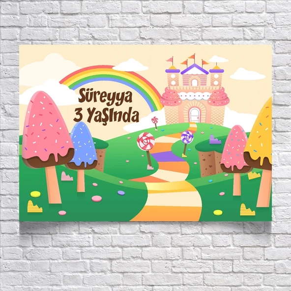 Pastane Temalı Doğum Günü Afişi 70X100 cm ürün görseli 1