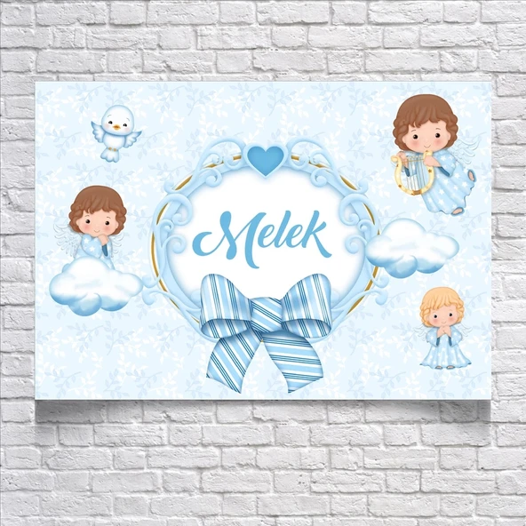 Melek Temalı Doğum Günü Afişi 70X100 cm ürün görseli 1