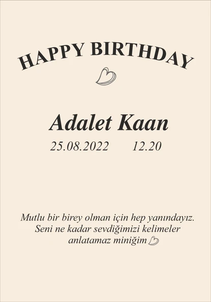 Sade Doğum Günü Afişi 70X100 cm ürün görseli 1