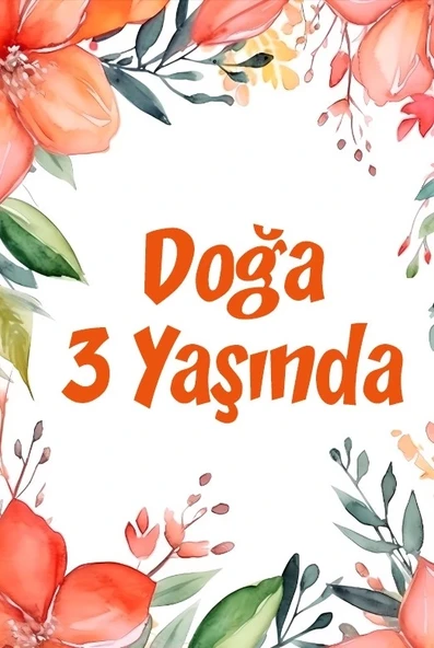 Bitkiler ve Çiçekler Doğum Günü Afişi 70X100 cm ürün görseli 1
