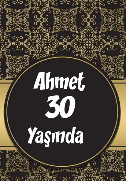 Siyah Gold doğum Günü Afişi 70X100 cm ürün görseli 1