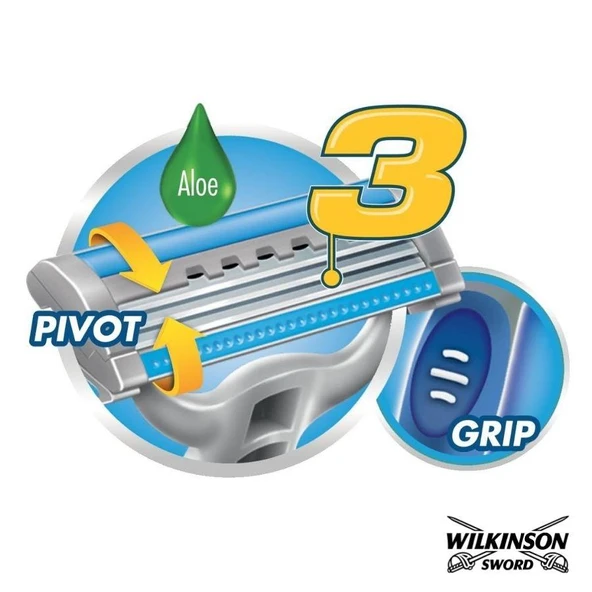 Wilkinson Extra 3 Essentials Erkek Kullan At Tıraş Bıçağı - Resim 4