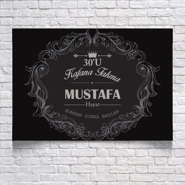 30 Yaş Temalı Doğum Günü Afişi 100X150 cm ürün görseli 1
