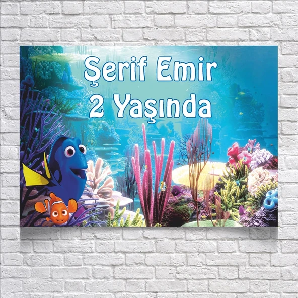 Deniz Temalı Doğum Günü Afişi 100X150 cm ürün görseli 1