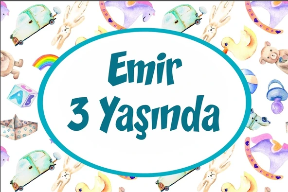 OyuncakLAR Temalı Doğum Günü Afişi -1 100X150 cm ürün görseli 1