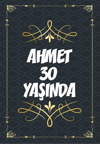 Klasik Temalı 30 Yaş Doğum Günü Afişi 100X150 cm ürün görseli 1