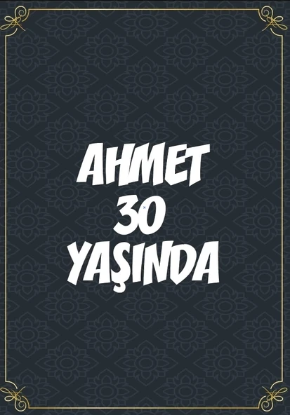 Klasik Temalı 30 Yaş Doğum Günü Afişi -2 100X150 cm ürün görseli 1