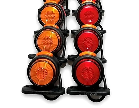 10 Adet Neon Ledli Takoz Lamba 12-24 Volt Sarı-kırmızı ürün görseli 1