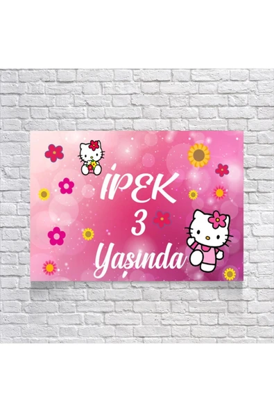 CATS TEMALI DOĞUM GÜNÜ AFİŞİ 35X50 cm ürün görseli 1