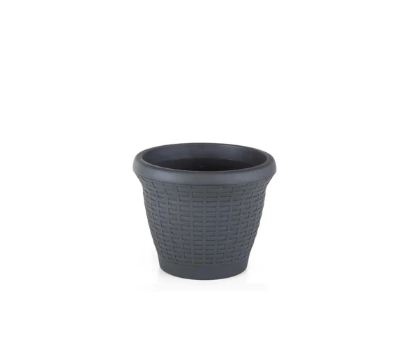 Omnipazar SO-HS01 Plastik Hasır Desenli Dekoratif Saksı 3.3 Litre No 1 ürün görseli 1