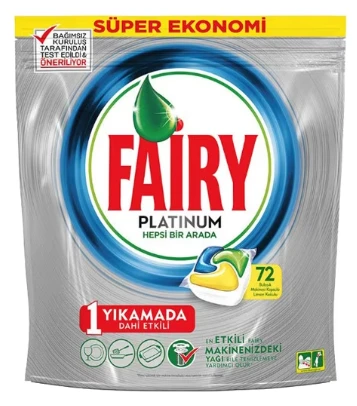 Fairy Platinum Bulaşık Makinesi Tableti 72'li ürün görseli 1