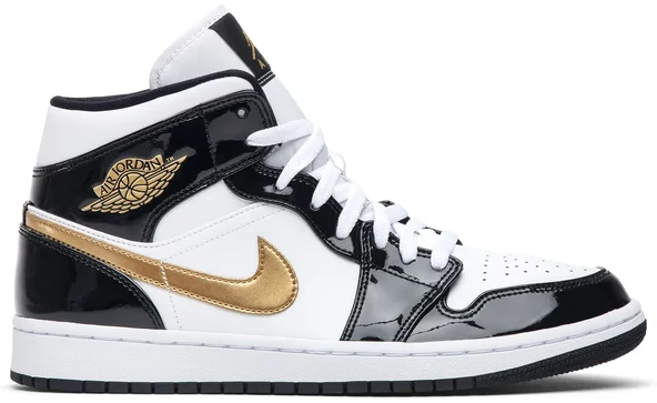 PTTAVM: Nike Air Jordan 1 Mid SE Black & Metallic Gold Spor Ayakkabı