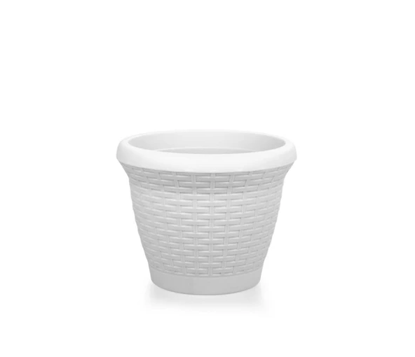 Omnipazar SO-HS03 Plastik Hasır Desenli Dekoratif Saksı 10 Litre No 3 ürün görseli 1