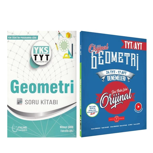 Palme Yayınları TYT Geometri Soru Bankası ve Orijinal Deneme Seti 2 Kitap ürün görseli 1