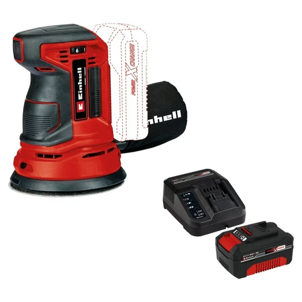 Einhell Te-Rs 18 Li-Solo Eksantrik Zımpara + 1 x 4 Ah Starter Kit Akü ve Şarj Aleti ürün görseli 1