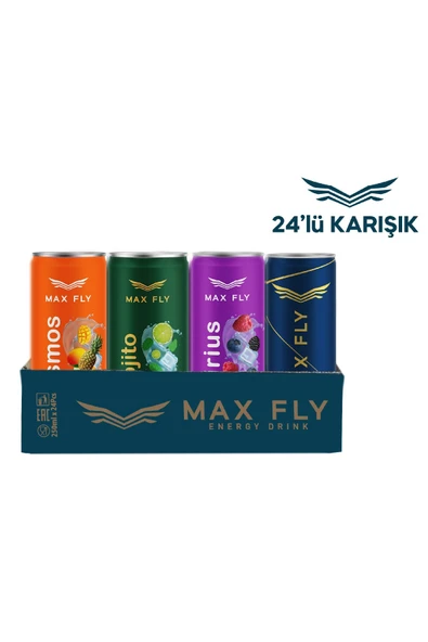 Max Fly Enerji İçeceği Karma Paket 250 ml 24 Adet ürün görseli 1