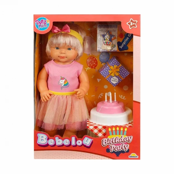 Sunman Bebelou Doğum Günü Bebeği 40 Cm - Resim 9