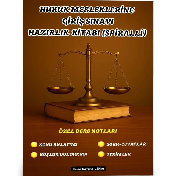 Hukuk Mesleklerine Giriş Sınavı Hazırlık Kitabı (Spiralli) ürün görseli 1