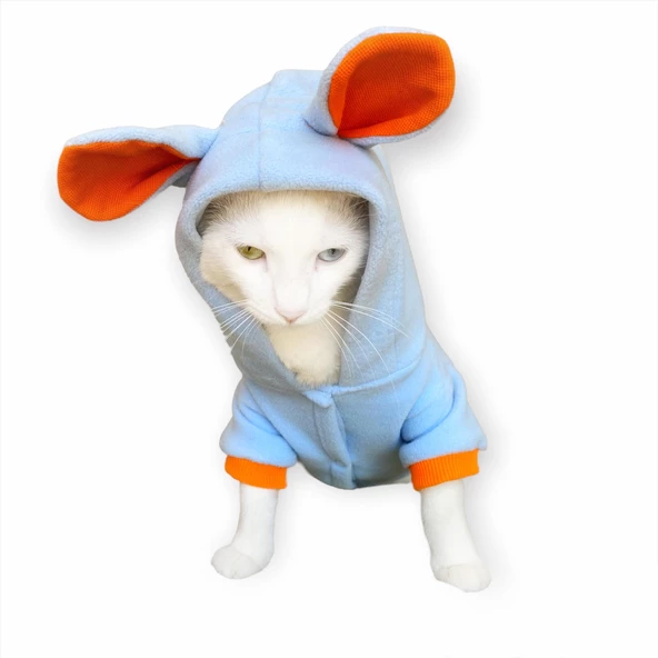 Bon Bunny Blue Kulaklı Kedi Tulumu,Kıyafeti ürün görseli 1