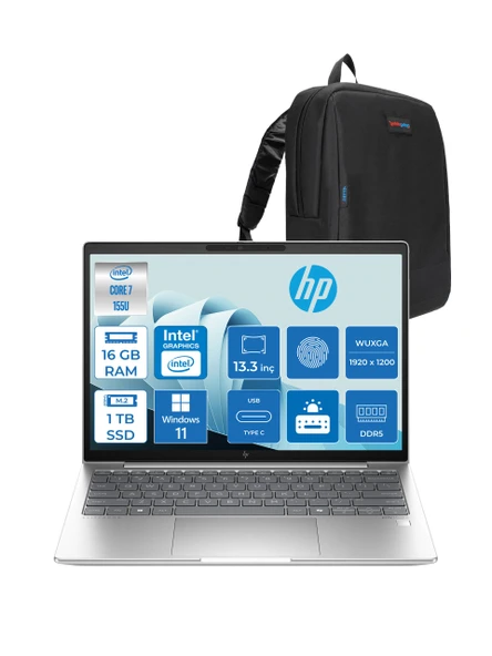 Hp Elitebook 630 G11 Wolfpro Intel ULTRA7-155U 16GB Ddr5 1tb SSD 13,3 Wuxga WINDOWS11PRO Dizüstü Bilgisayar 99C0F2EAW02+ZETTAÇANTA ürün görseli 1