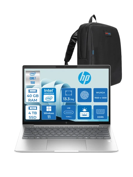 Hp Elitebook 630 G11 Wolfpro Intel ULTRA7-155U 40GB Ddr5 4tb SSD 13,3 Wuxga WINDOWS11PRO Dizüstü Bilgisayar 99C0F2EAW16+ZETTAÇANTA ürün görseli 1