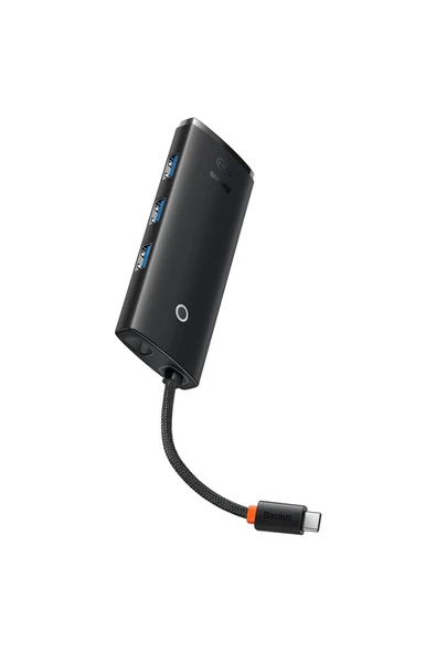 Baseus Lite Siyah 5 In 1 Multifonksiyonal Type-c Hub Dock Station - Resim 4