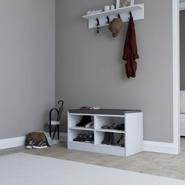 Midoser Lucas Ayakkabılık/bench ( Minder Dahil) - Resim 6