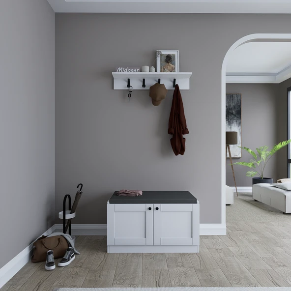 Midoser Lucas Ayakkabılık/bench ( Minder Dahil) - Resim 5