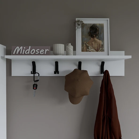 Midoser Lucas Portmanto Duvar Askılığı Elbise Askılığı 90 Cm ürün görseli 1