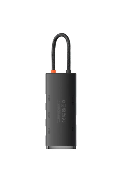 Baseus Lite Siyah 5 In 1 Multifonksiyonal Type-c Hub Dock Station - Resim 5