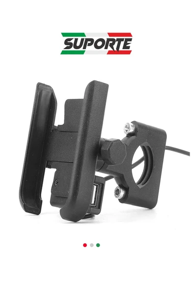 Motosiklet Telefon Tutucu Usb Şarjlı Alüminyum Alaşım Gidon Bağlantılı ürün görseli 1