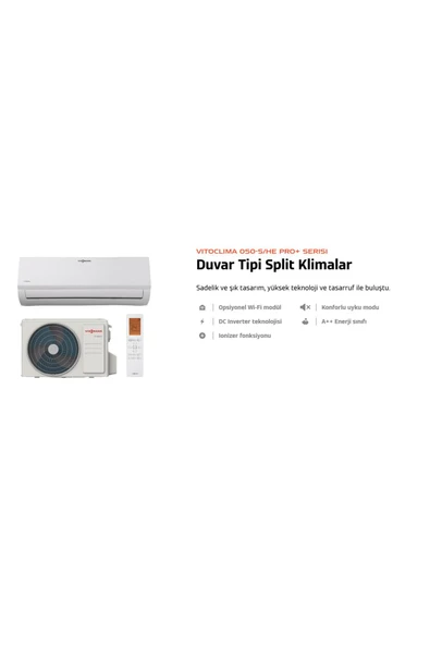 Viessmann Vitoclima 100-S PRO MAX SERİSİ R32  swaa100mfa052-pro   18.000 BTU İnverter Split Klima R32 A++ Beyaz 2025 (Montaj Dahil) ürün görseli 1