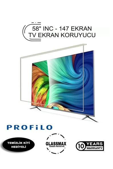 Glassmax Profilo 58LUX8000 Uyumlu 58" Inç 147 Ekran Tv Ekran Koruyucu ürün görseli 1