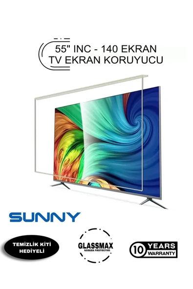 Glassmax Sunny 55S950 Uyumlu 55" Inç 140 Ekran Tv Ekran Koruyucu ürün görseli 1