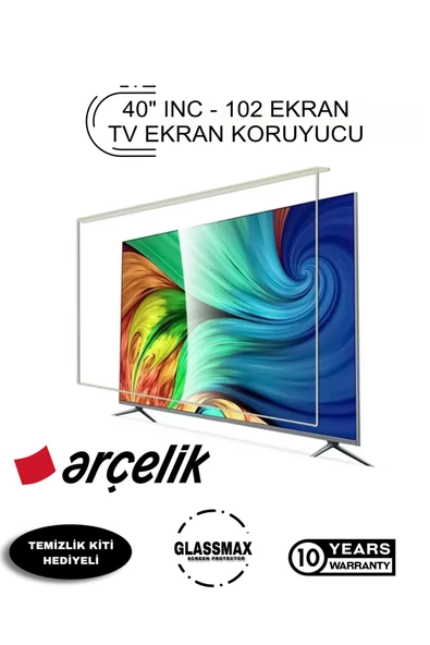 Glassmax Arçelik 40L6000 Uyumlu 40" Inç 102 Ekran Tv Ekran Koruyucu ürün görseli 1