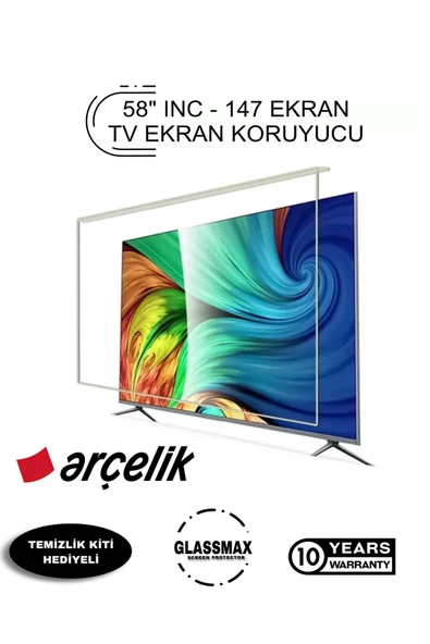 Glassmax Arçelik 65A7100F Uyumlu 65" Inç 165 Ekran Tv Ekran Koruyucu ürün görseli 1