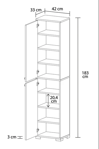 Elite No.2 Banyo Dolabı - Resim 3