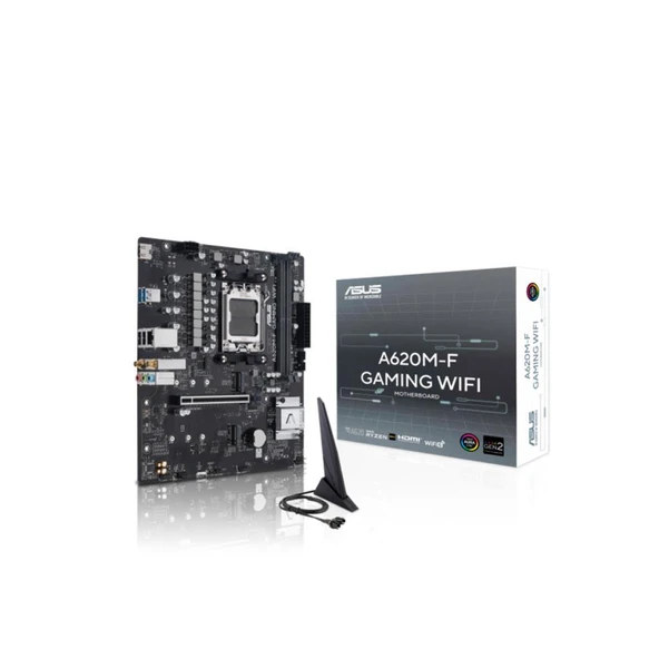 Asus A620M-F GAMING WIFI AMD A620 DDR5 USB3.2 M.2 HDMI PCI 4.0 AM5 Anakart ürün görseli 1