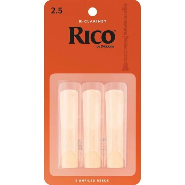 D\'Addario Woodwinds Rico RCA0325 Sib Klarnet Kamışı (3 lü) No:2.5 ürün görseli 1