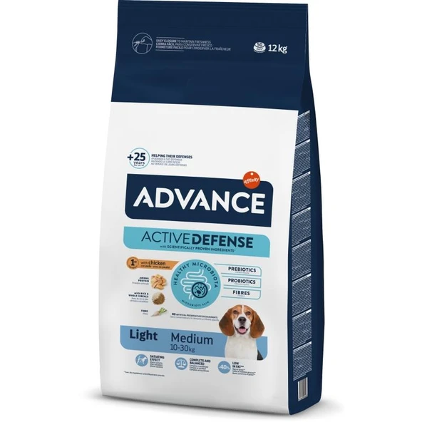 Advance Light Tavuklu Orta Boy Köpek Maması 12 kg ürün görseli 1