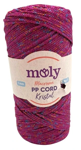 Angel Çanta Aksesuar Moly Yarn 200 Gr Simli Polyester Makrome No:1260 ürün görseli 1